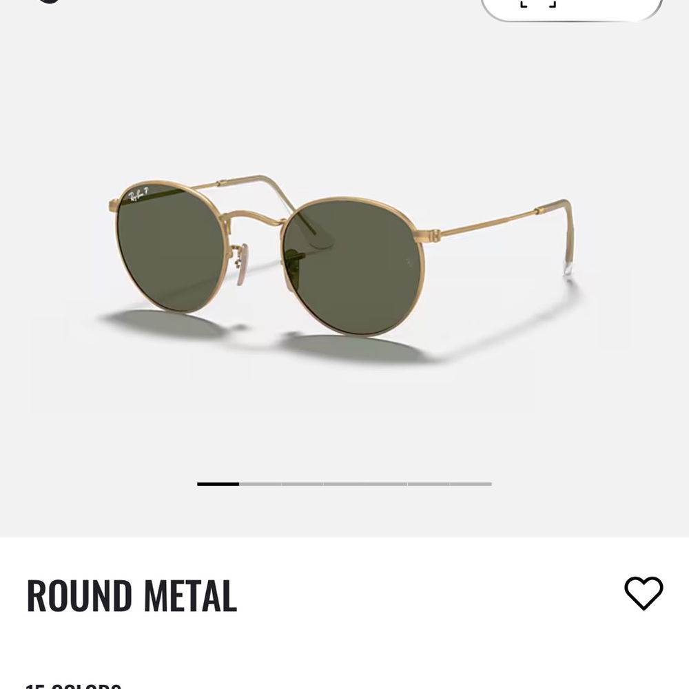 Ray-Ban Gold Frame Sunglasses with Dark Lenses